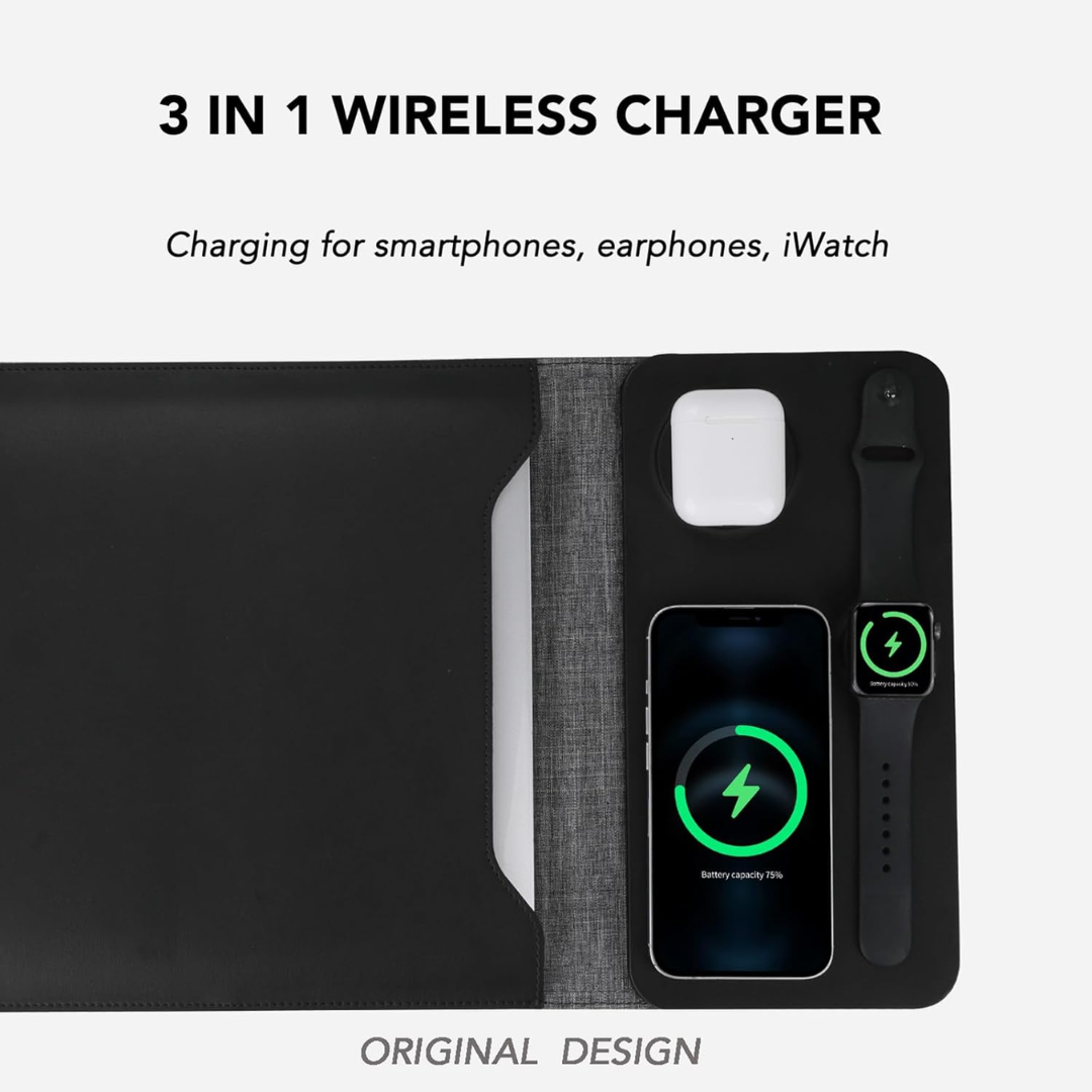 5in1 Wireless Charging Laptop Sleeve